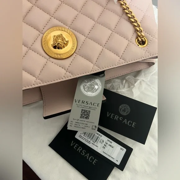 NEW VERSACE NAPPA SHOULDER BAG - Picture 6 of 14